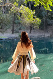 Alice In Wonderland Wool And Chiffon Wrap Skirt