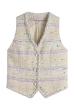 Colette Tweed Vest - Yellow