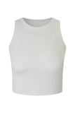 Becky Ribbed Tank - White