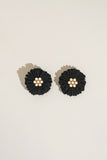 Black Daisy Earrings