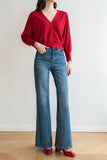Rainy Day Knitted Cardigan - Red