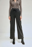 Eira Wool Blend Wide Leg Pants - Grey