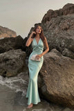 Tiffany Acetate Halterneck Maxi Dress