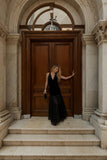 Black Swan Velvet And Organza Maxi Dress