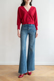 Rainy Day Knitted Cardigan - Red