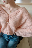 Feather Alpaca Wool and Wool Cardigan