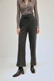 Eira Wool Blend Wide Leg Pants - Grey