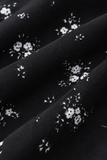 Tulip Floral Mini Dress - Black