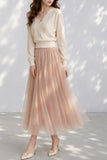 Mythical Tulle Skirt - Nude Rose