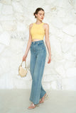 Becky Ribbed Tank - Yellow