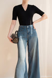 Contour Lyocell Wide Leg Jeans