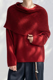 Merlot Wool Sweater - With Matching Cape