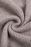 Sparkle Wool Turtleneck Top - Brown