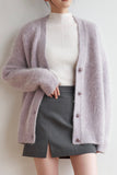 Wanted Alpaca Wool Cardigan - Purple