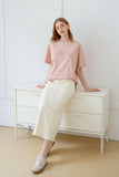 Pastel Embroidered Jersey T-Shirt - Pink