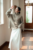 Astrid Turtleneck Ribbed Wool Sweater