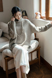 Astrid Turtleneck Ribbed Wool Sweater
