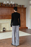 Flicker Wool Mock Neck Top - Black