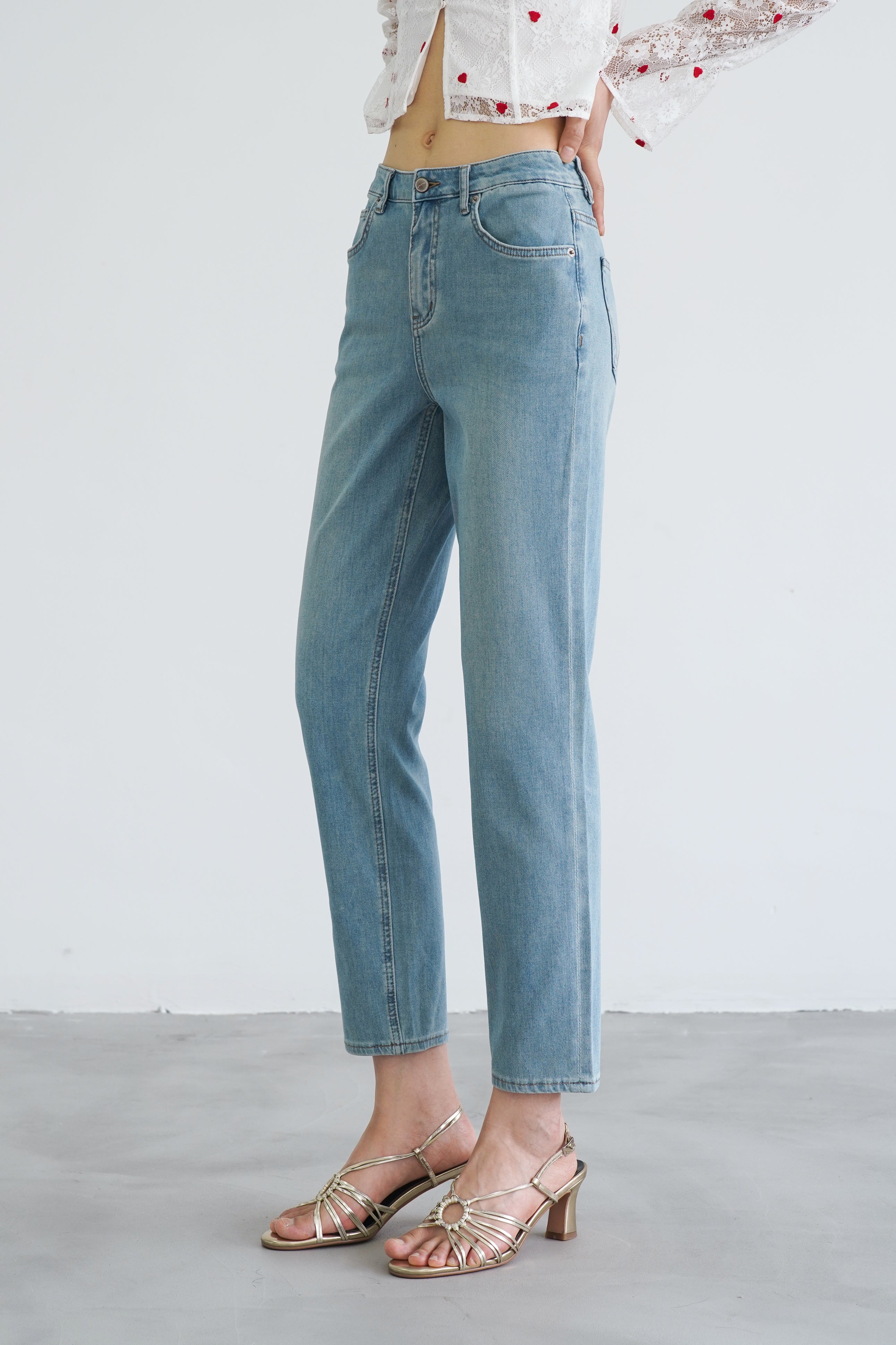 Constance High-Rise Straight Leg Jeans