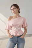 Taffy Lace Up Jersey Top