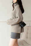 Astrid Turtleneck Ribbed Wool Sweater