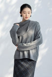 Merlot Wool Sweater - Grey