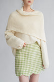 Merlot Wool Sweater - White