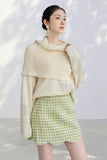 Merlot Wool Sweater - White