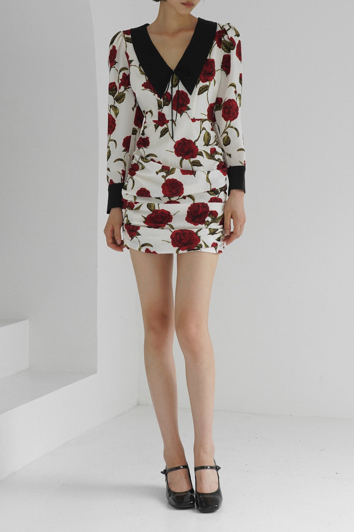 Renaissance Ruched Mini Dress