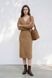 Estelle Wool Knit Dress - Camel