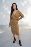 Estelle Wool Knit Dress - Camel