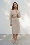Estelle Wool Knit Dress - Beige