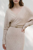 Estelle Wool Knit Dress - Beige
