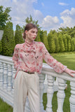 Dusty Rose Silk Chiffon Top