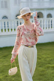 Dusty Rose Silk Chiffon Top