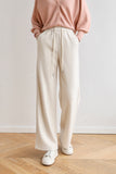 Cozy Wool Acetate Wide Leg Pants