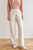 Cozy Wool Acetate Wide Leg Pants