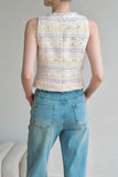 Colette Tweed Vest - Yellow
