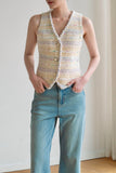 Colette Tweed Vest - Yellow