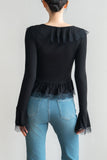 Midnight Dream Lace Trimmed Top