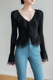 Midnight Dream Lace Trimmed Top