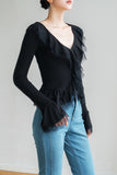 Midnight Dream Lace Trimmed Top