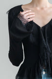 Midnight Dream Lace Trimmed Top