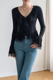 Midnight Dream Lace Trimmed Top