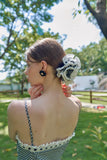 Black Daisy Earrings