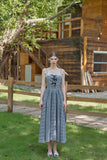 Picnic Checked Lace Trimmed Maxi Dress