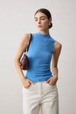Ingrid Merino Wool Tank - Blue