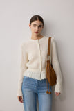 Soft Fleur Alpaca And Wool Cardigan - White