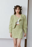 Scallop Wool Checked Set