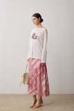 The Top Lyocell And Silk T-Shirt - White